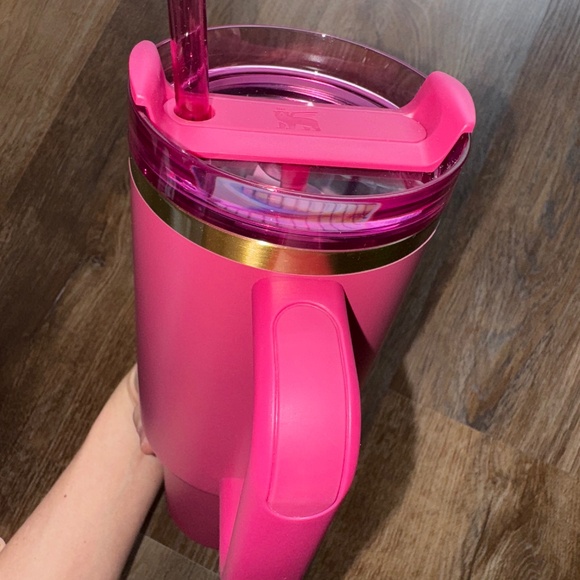 Stanley x Starbucks Berry Pink Shimmer 40 oz H2.0 Quencher Tumbler Holiday 2024 - Picture 6 of 10